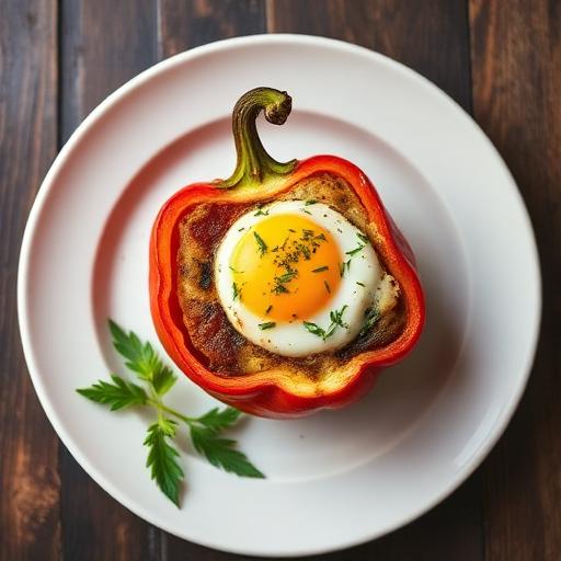Pimiento Relleno con Huevo