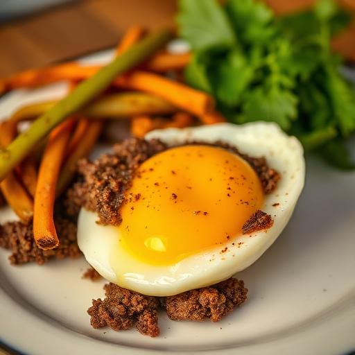 Huevo con Carne Sazonada